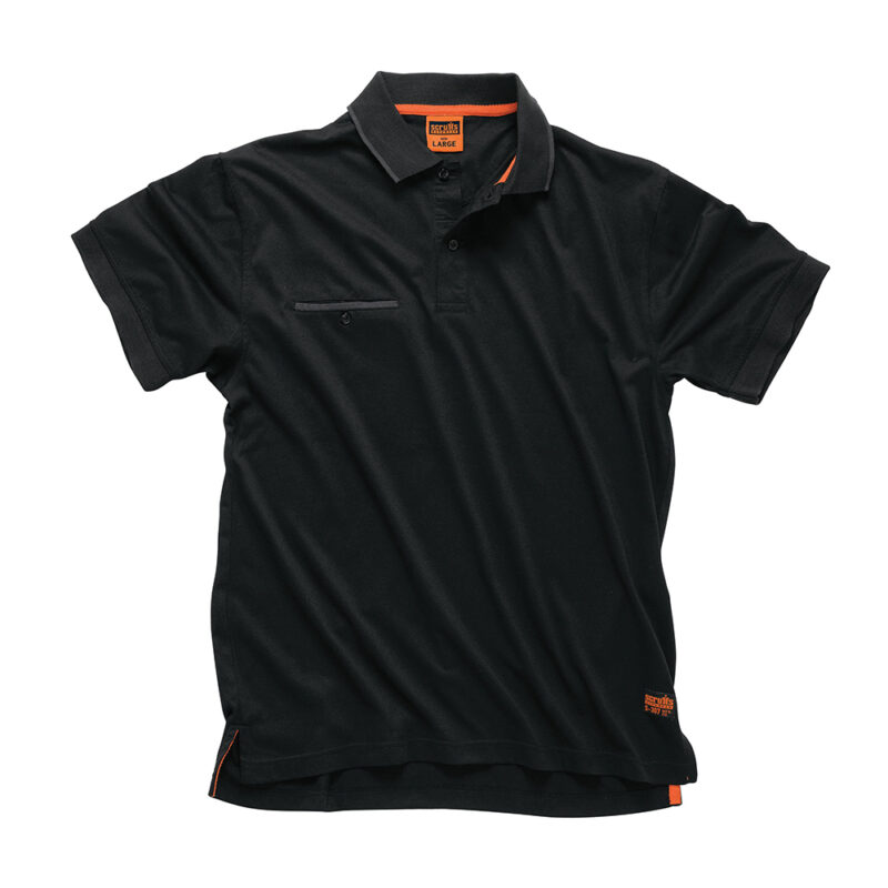 Scruffs - Polo Worker, color negro Talla S