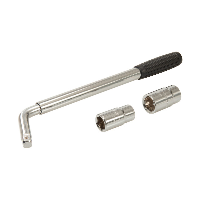 Silverline - Llave de tubo telescópica para ruedas de coches, 1/2" 17, 19, 21 y 23 mm