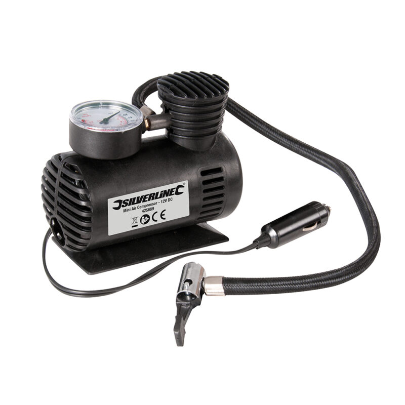 Silverline - Mini compresor de aire 12 V, CC