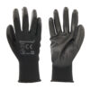 Silverline - Guantes con palma PU de color negro M 8