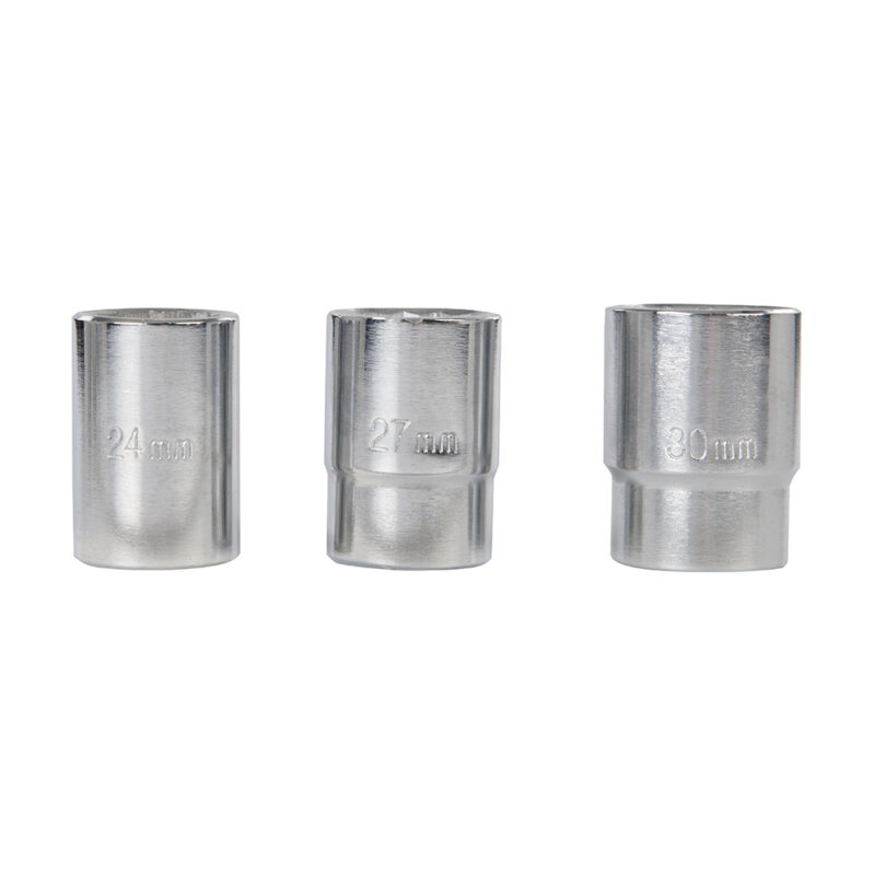 Silverline - Juego de vasos métricos, 3/4", 12 cantos, 15 pzas 22-46 mm - Imagen 4