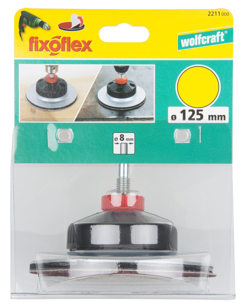 WOLFCRAFT 2211000 - 1 plato lijador aj. fixoflex BM Ø125mm - Imagen 2