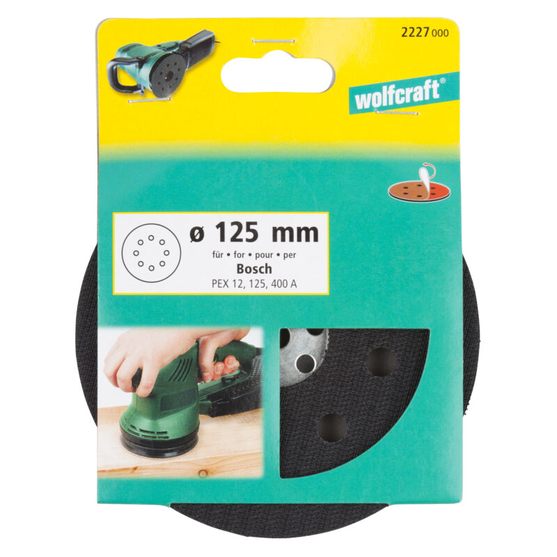 WOLFCRAFT 2227000 - 1 plato abrasivo adhesivo, para exc. Ø 125 mm - Imagen 2