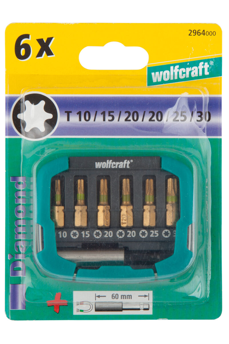 WOLFCRAFT 2964000 - 1 caja de puntas Diamant, 7 piezas, Torx - Imagen 2