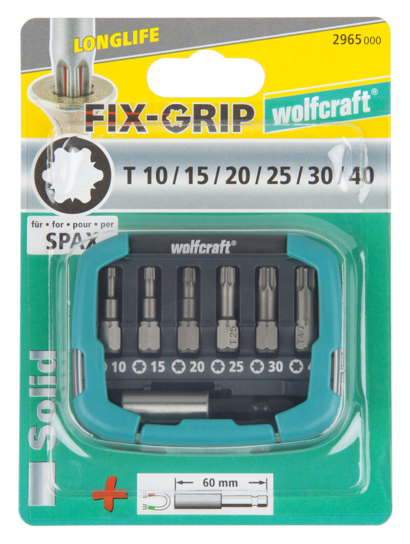 WOLFCRAFT 2965000 - 1 caja de puntas FIX-GRIP Torsion Solid 7 piezas - Imagen 2