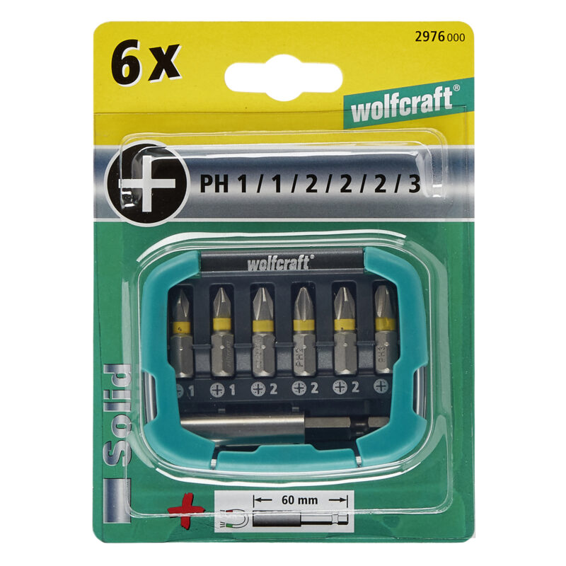 WOLFCRAFT 2976000 - 1 caja puntas 2comp., Solid 7p. Phillips - Imagen 2