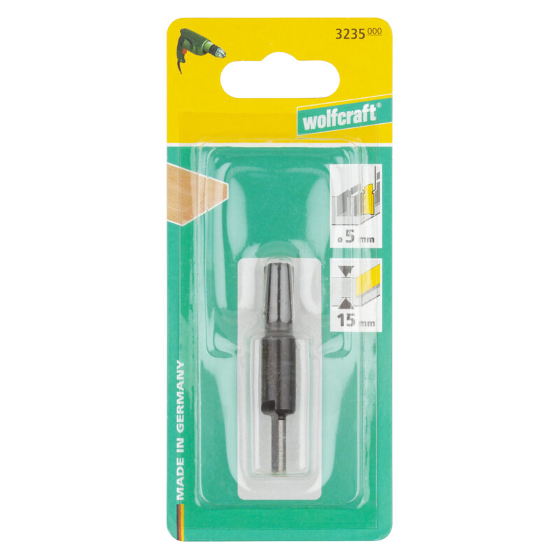 WOLFCRAFT 3235000 - 1 fresa de ranuras WS de 5 mm de diámetro