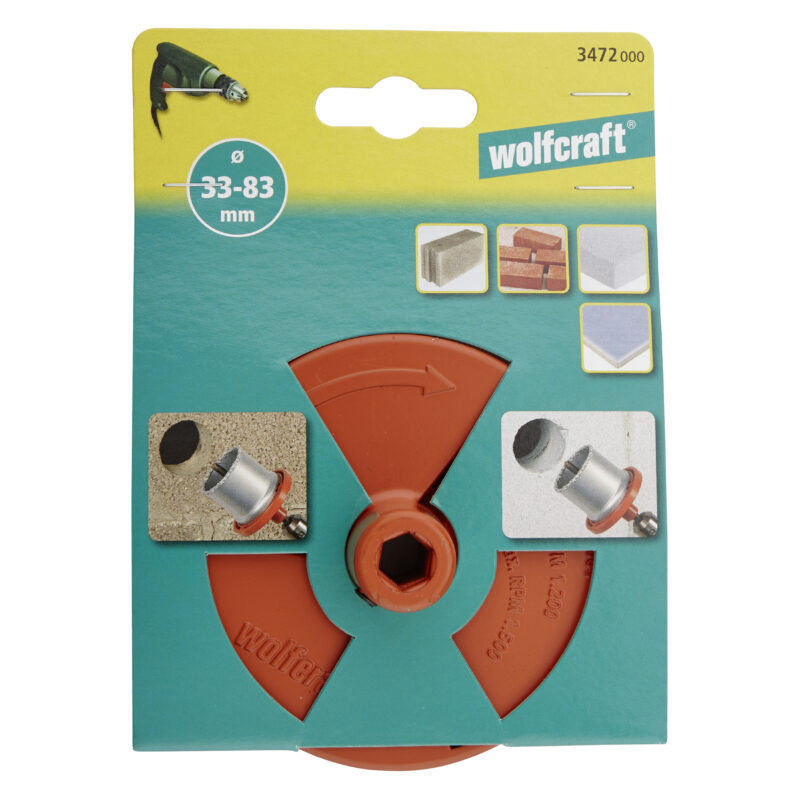 WOLFCRAFT 3472000 - 1 plato receptor para sierras de corona de perforación 3468-77 - Imagen 2