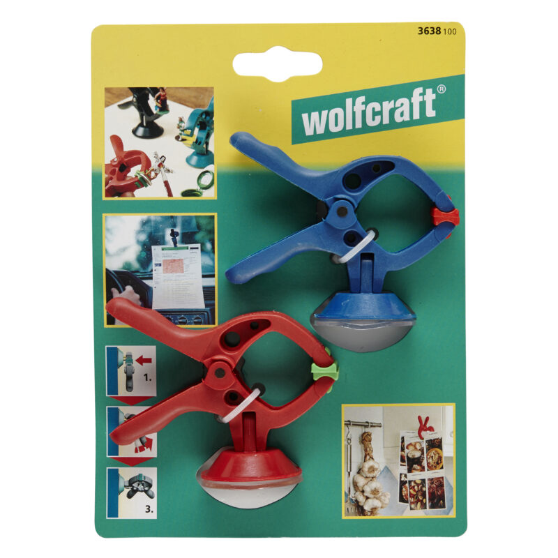 WOLFCRAFT 3638100 - 1 juego de pinzas con resorte microfix, 2 piezas - Imagen 2