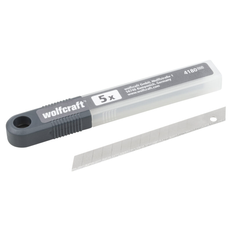 WOLFCRAFT 4180000 - 5 cuchillas separables de 9 mm, 13 segmentos