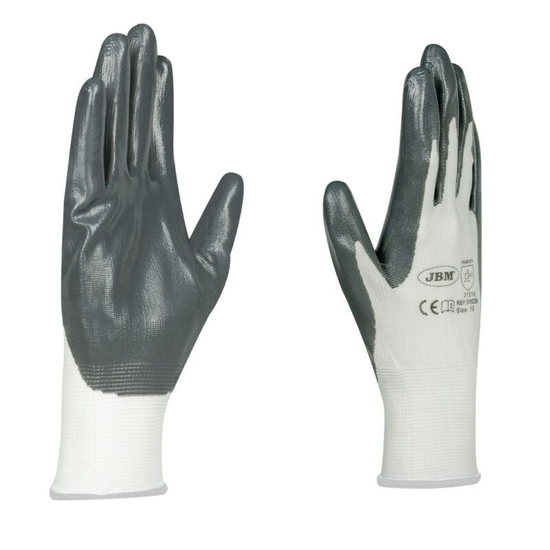 JBM GUANTES CON PALMA REFORZADA DE NITRILO T.9 - Imagen 2