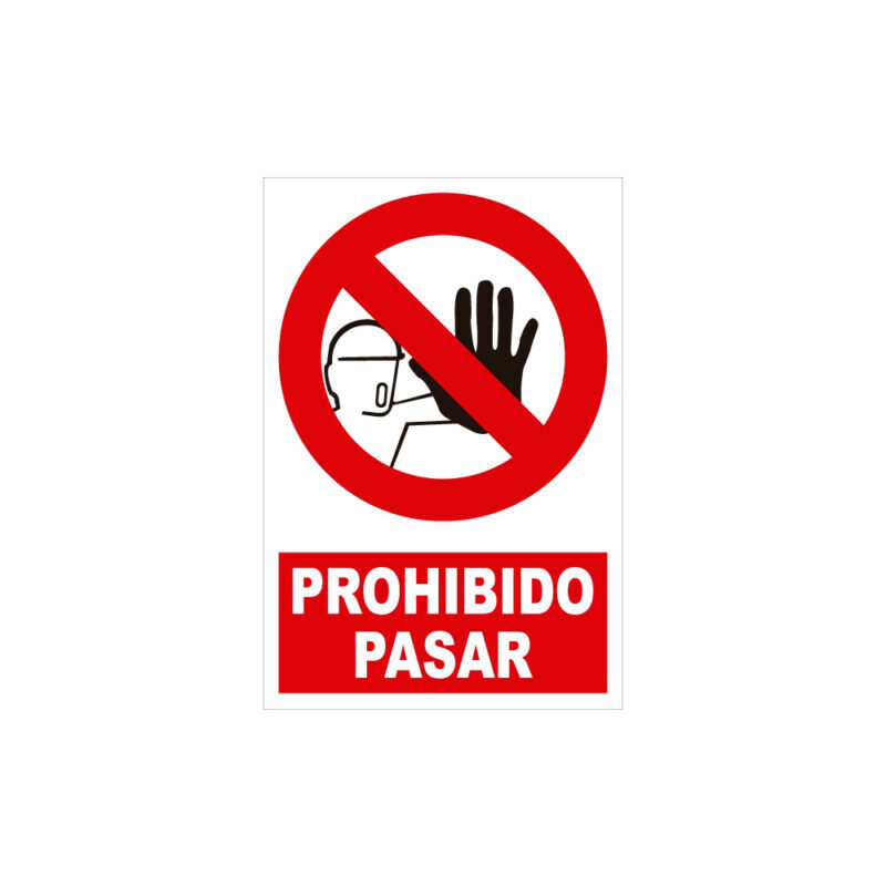 JBM PAQUETE DE 5 CARTELES DE PROHIBICIÓN - PROHIBIDO PASAR