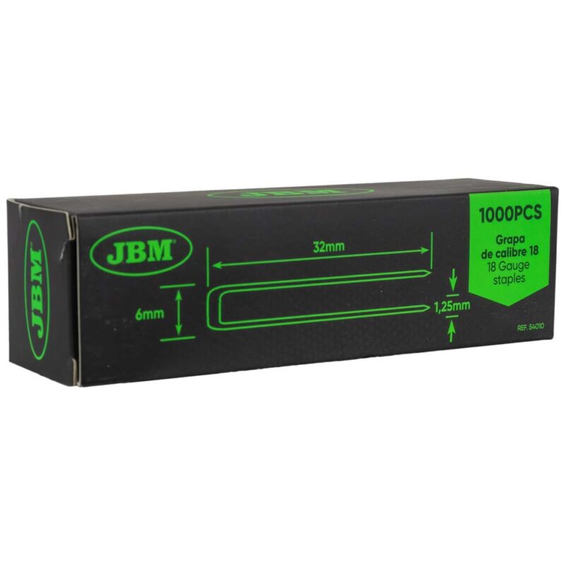 JBM SET DE GRAPAS 32X6MM DE CALIBRE 18 (1000PCS) - Imagen 3