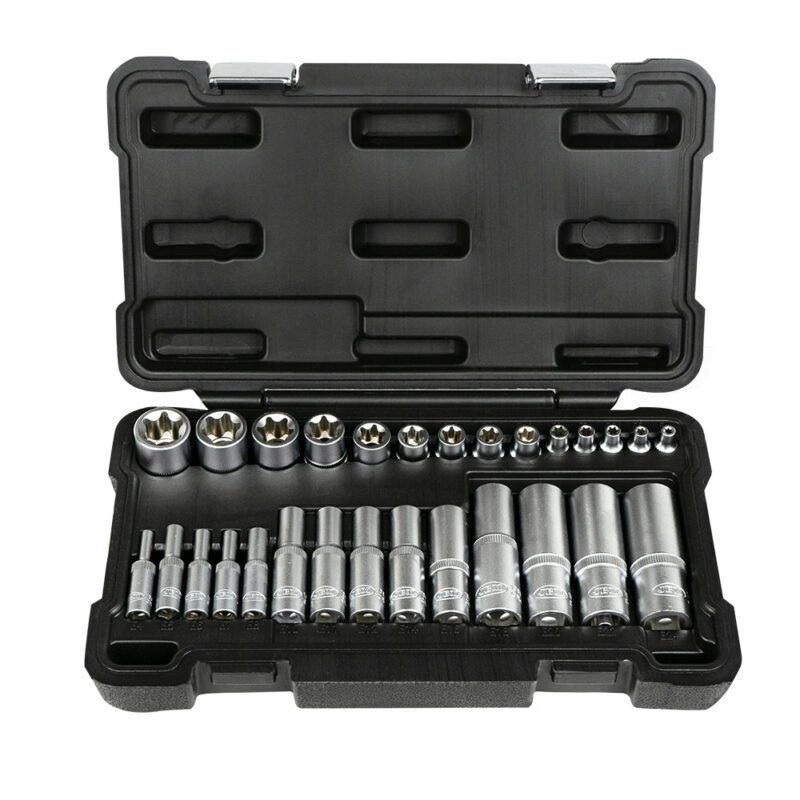 JBM SET 28 VASOS TORX CORTOS Y LARGOS CINCADO