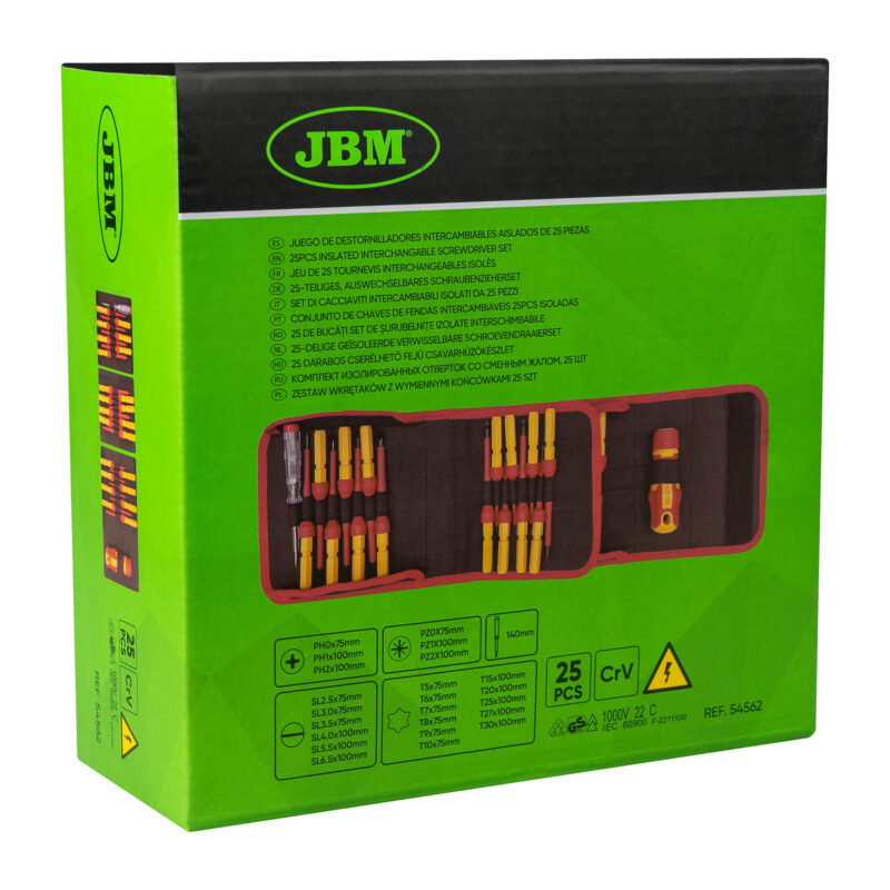 JBM JUEGO DE DESTORNILLADORES INTERCAMBIABLES AISLADOS 25 PCS - Imagen 4