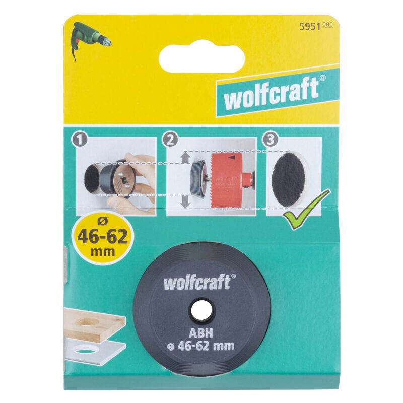 WOLFCRAFT 5951000 - 1 guía para taladrar Ø 46 - 62 mm