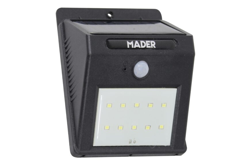 MADER 68068 - Linterna LED, 10 LED, con Panel Solar