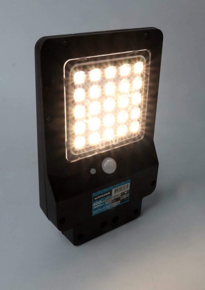 MADER 68083 - Luminaria Led, 400 Lm, Panel Solar - Imagen 3