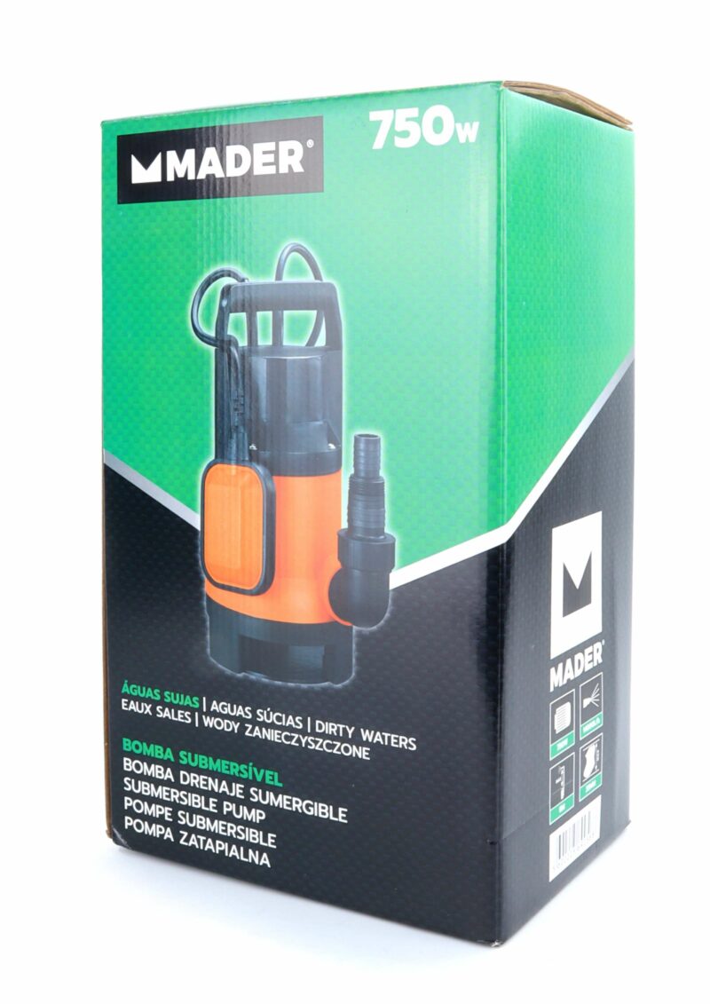 MADER 69056 - Bomba Drenaje, Aguas Súcias, 750W, 13000 L/h - Imagen 7