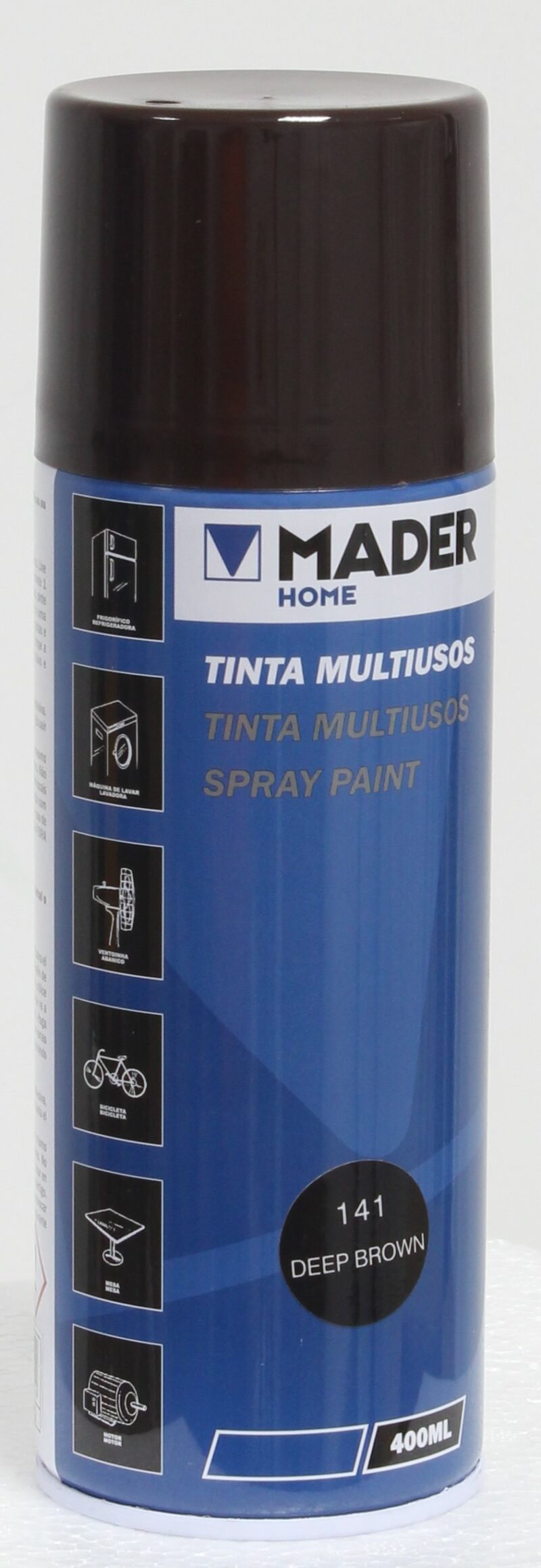 MADER 79412 - Spray Pintura Multiusos, Deep Brown, Ref. 141, 400ml