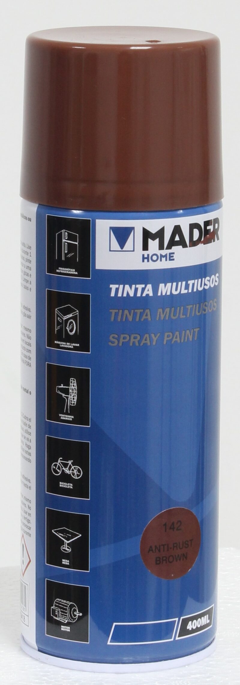 MADER 79418 - Spray Pintura Multiusos, Anti-Rust Brown, Ref. 142, 400ml