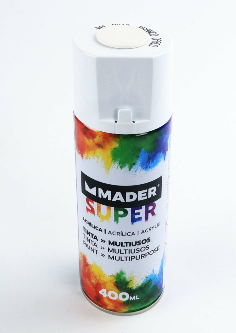 MADER 79744 - Spray Pintura, Acrílico, Ref. 9010, Blanco Opaco - Imagen 2