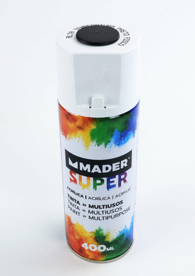 MADER 79783 - Spray Pintura, Alta Temperatura, Preto - Imagen 2