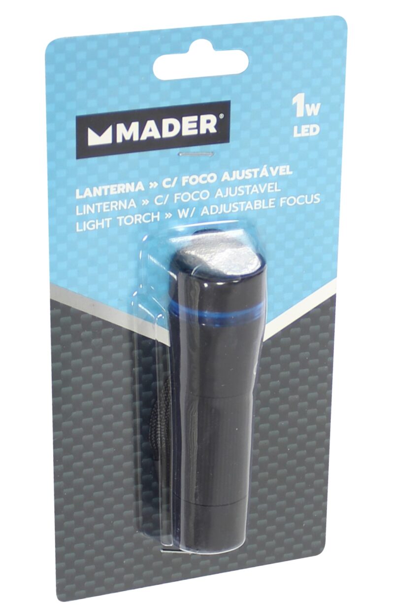 MADER 89186 - Linterna LED, Foco Ajustavel, 1W, 3xAAA - Imagen 5