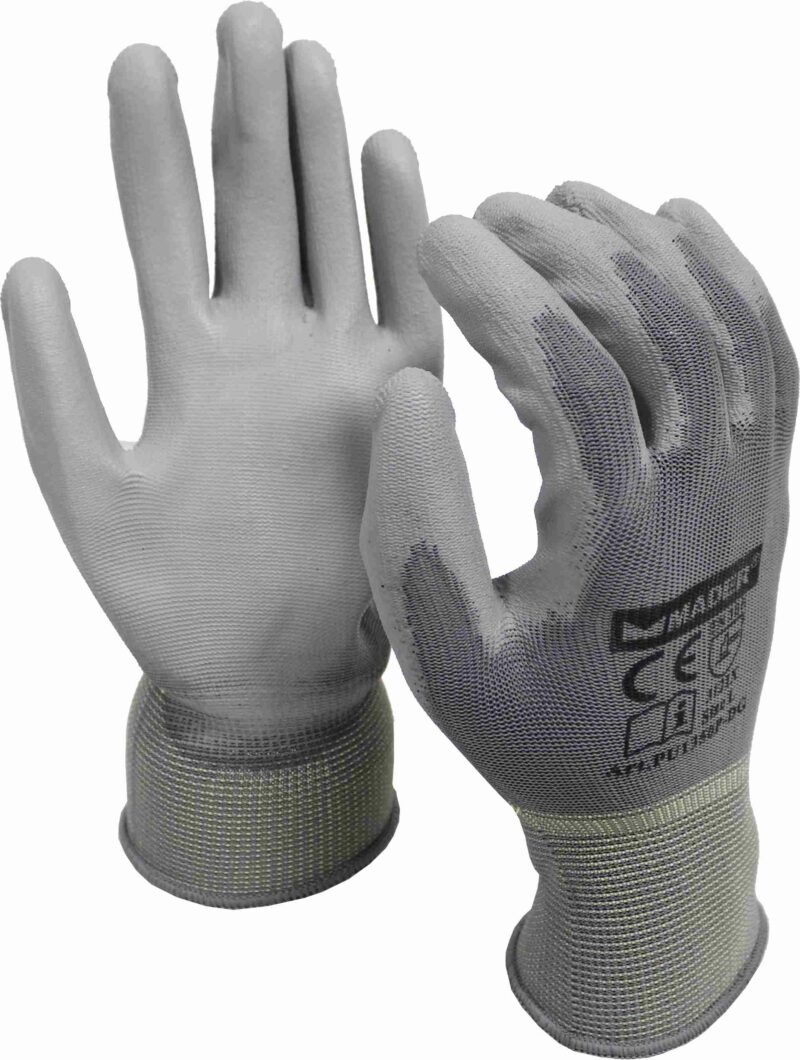 MADER 96299 - Guantes de Protección, Poliéster + Poliuretano, S