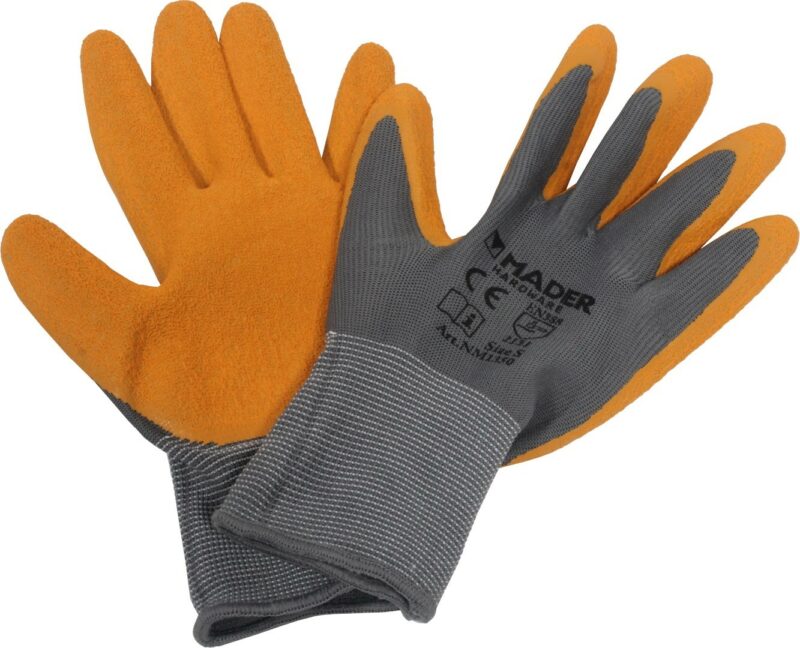 MADER 96332 - Guantes de Protección, Polyester y Latex, S