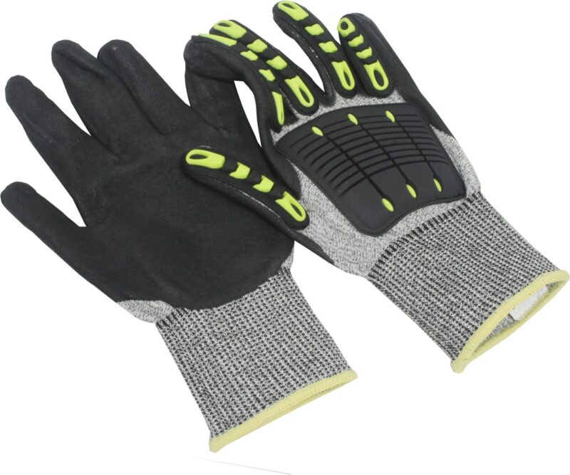 MADER 96351 - Guantes Protección, Anti Impacto, TPR, L