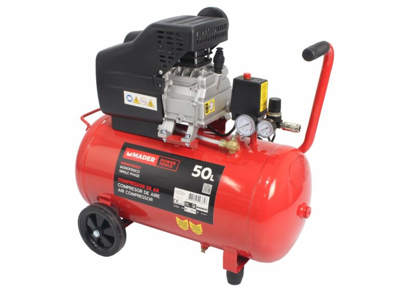 MADER 09385 - Compresor de Aire, Monobloco, 50L, 2hp