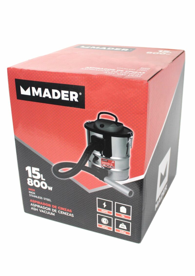 MADER 10300 - Aspirador Cenizas, 15L, 800W, Inox - Imagen 5