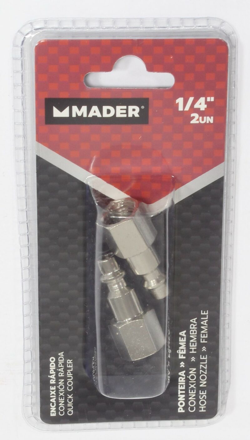 MADER 35031 - Conexión Rápida para Manguera, Rosca Interior, 1/4", 2Un - Imagen 2