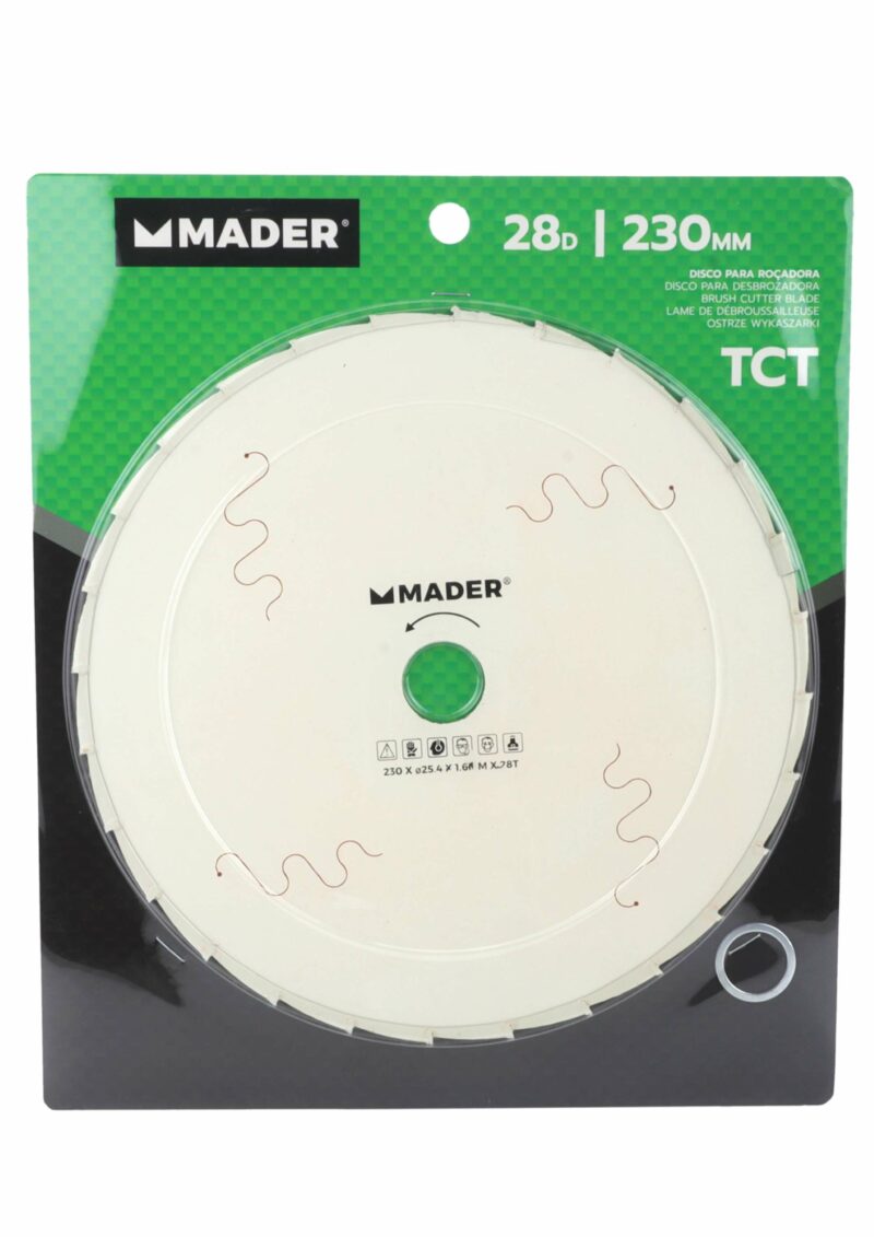 MADER 48043 - Disco TCT, para Desbrozadora, 28D, 230mm - Imagen 3