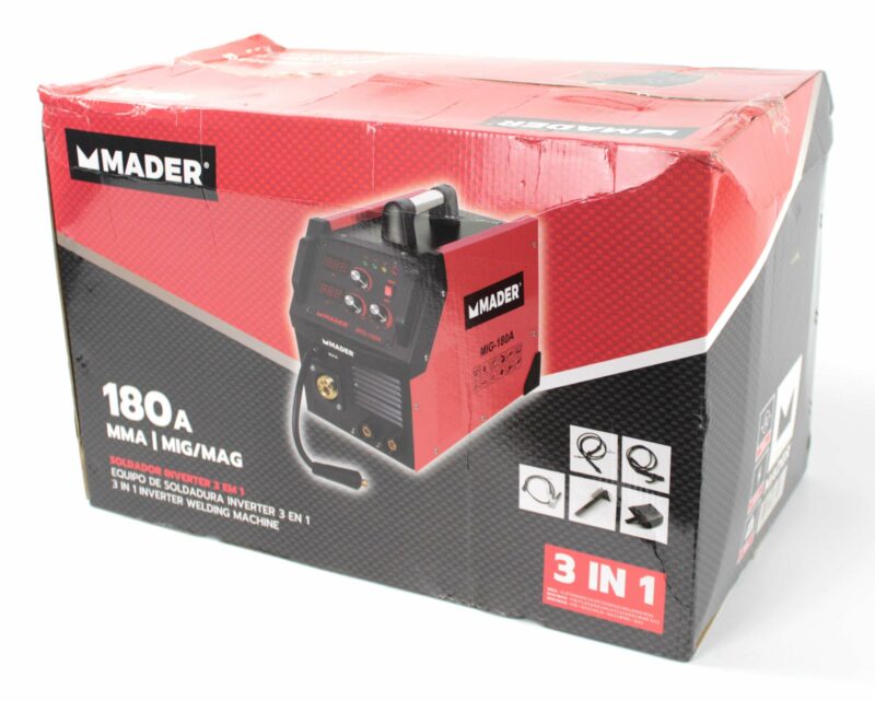 MADER 63528 - Equipo Soldadura Inverter, Anti Stick, 3IN1, 180A - Imagen 3