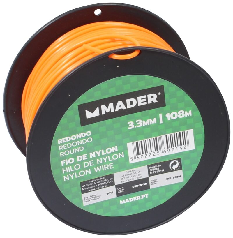 MADER 69214 - Hilo Nylon, Redondo, 3.3mm, 108m