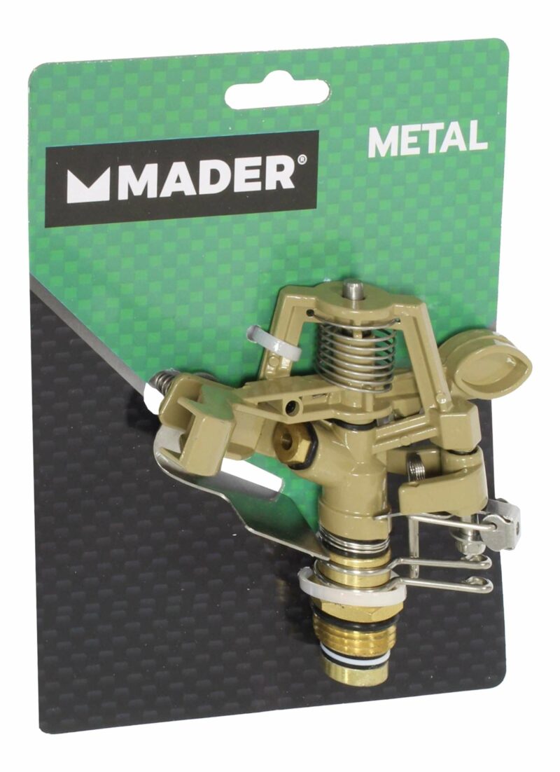 MADER 90550 - Aspersor de Impulso, 360º, con Regulación Alcance, 1/2", Metal - Imagen 4