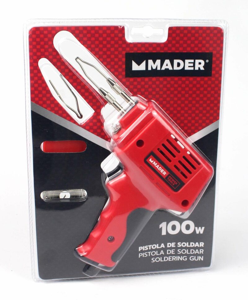 MADER 96030 - Pistola de Soldar, 100W, 4Un - Imagen 2