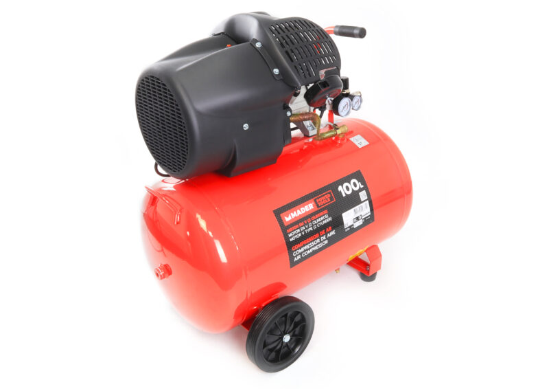 MADER 09381 - Compresor de Aire, Monobloco, 100L, 3HP, 2 Cilindros - Imagen 6