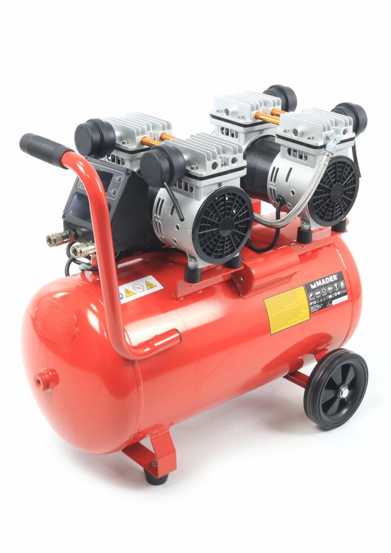 MADER 09388 - Compresor de Aire, Monobloco, 50L, 4HP, 4 Cabezas - 2 Motores, LCD - Imagen 5