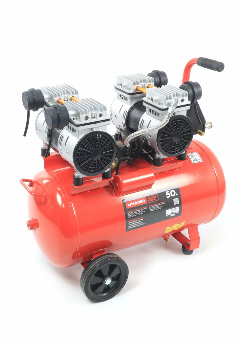 MADER 09388 - Compresor de Aire, Monobloco, 50L, 4HP, 4 Cabezas - 2 Motores, LCD - Imagen 3