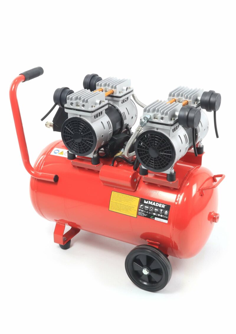 MADER 09388 - Compresor de Aire, Monobloco, 50L, 4HP, 4 Cabezas - 2 Motores, LCD - Imagen 4