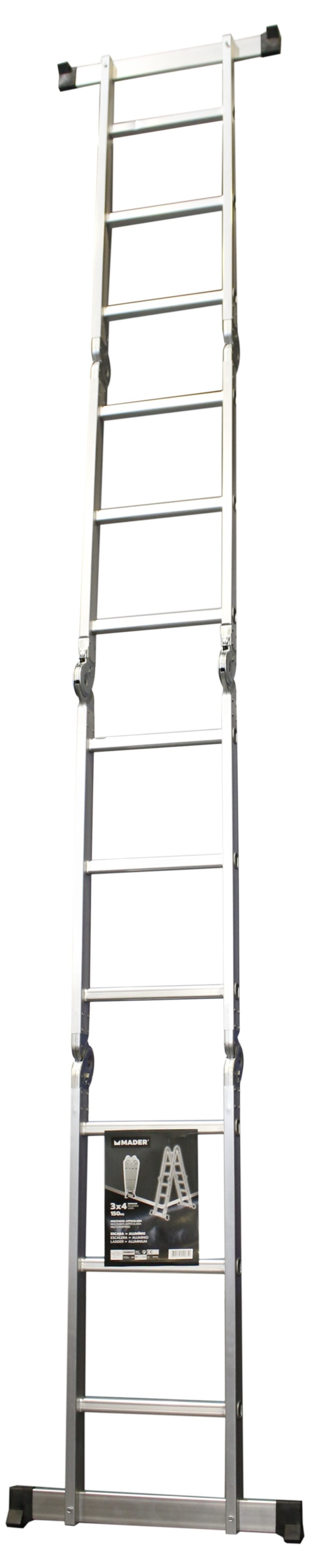 MADER 10085 - Escalera Multiusos, Articulada, 4x3P, Aluminio - Imagen 3