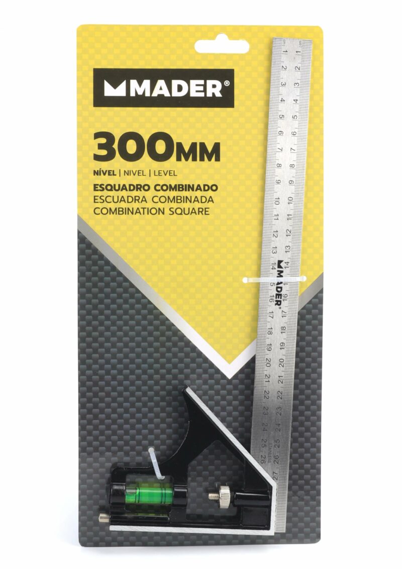 MADER 30514 - Escuadra Combinada, Nivel, Graduado, 300mm - Imagen 5