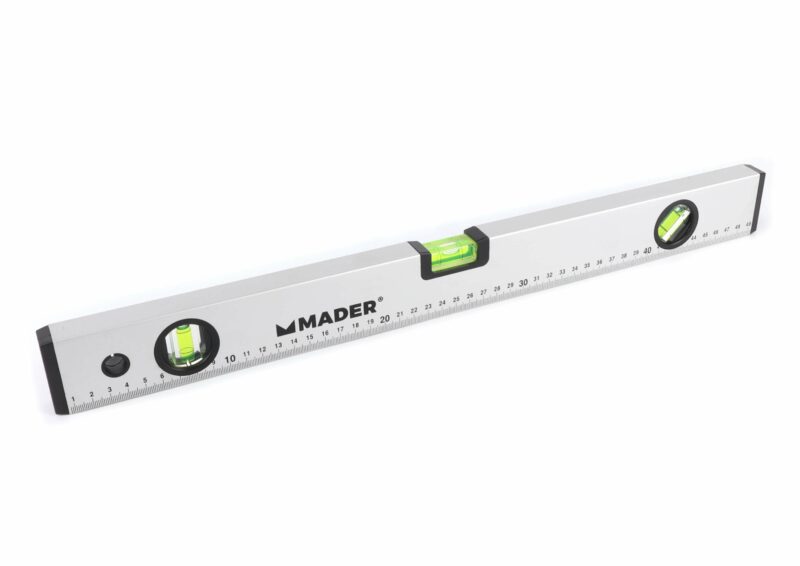 MADER 30525 - Nivel de Aluminio, 3 Borbujas, 50cm