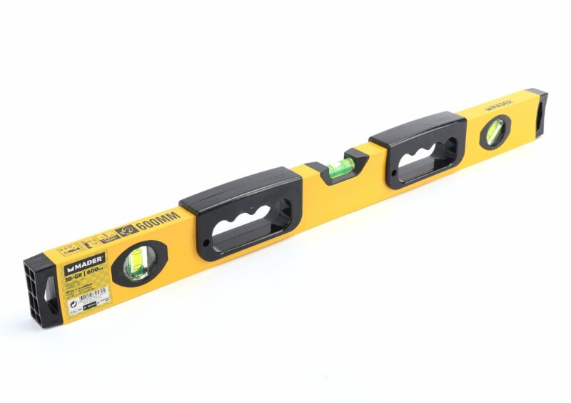 MADER 30532 - Nivel Aluminio, 3 Borbujas, 60cm, Magnético