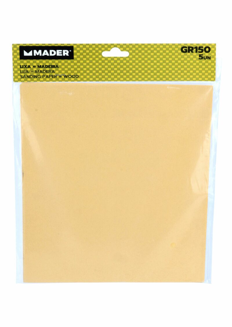 MADER 31262 - Lija de Madera, 230x280mm, GR120, 5Un - Imagen 2