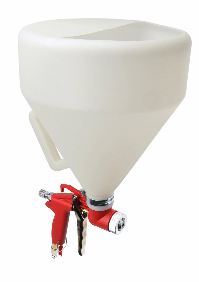 MADER 34904 - Pistola de Pintura y Texturas, con Vaso Superior, 6L
