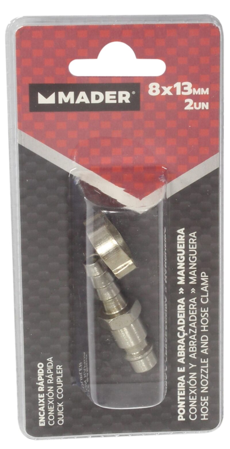 MADER 35102 - Conexión Rápida para Manguera, 8x13mm, 1 Kit (2un)
